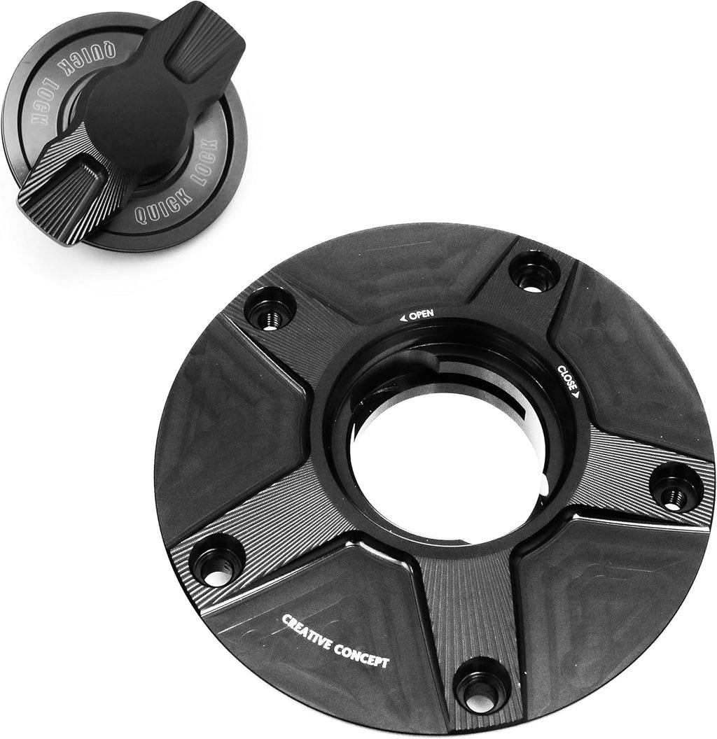 Black 1/4 Quick Lock Fuel Cap Pack of 2 W214