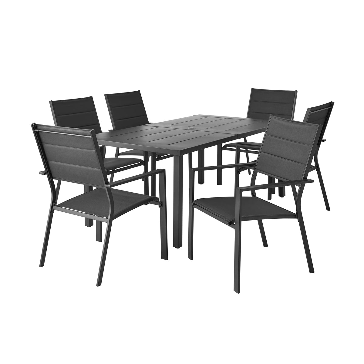 Black 7-Piece Outdoor Patio Dining Set Z737