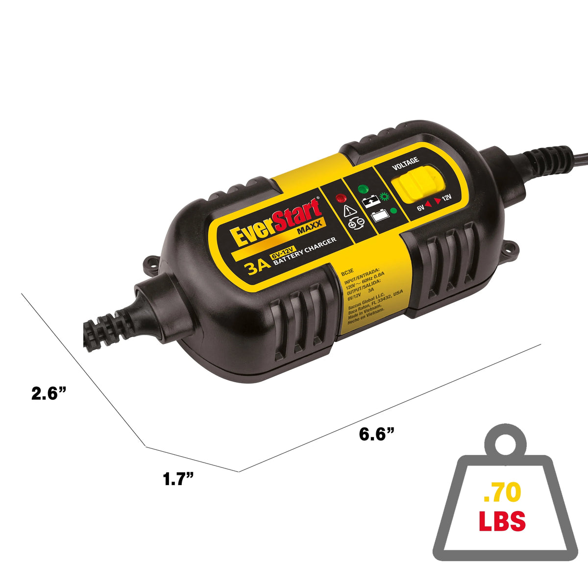 3 Amp 6V/12V Automotive Battery Charger B961956