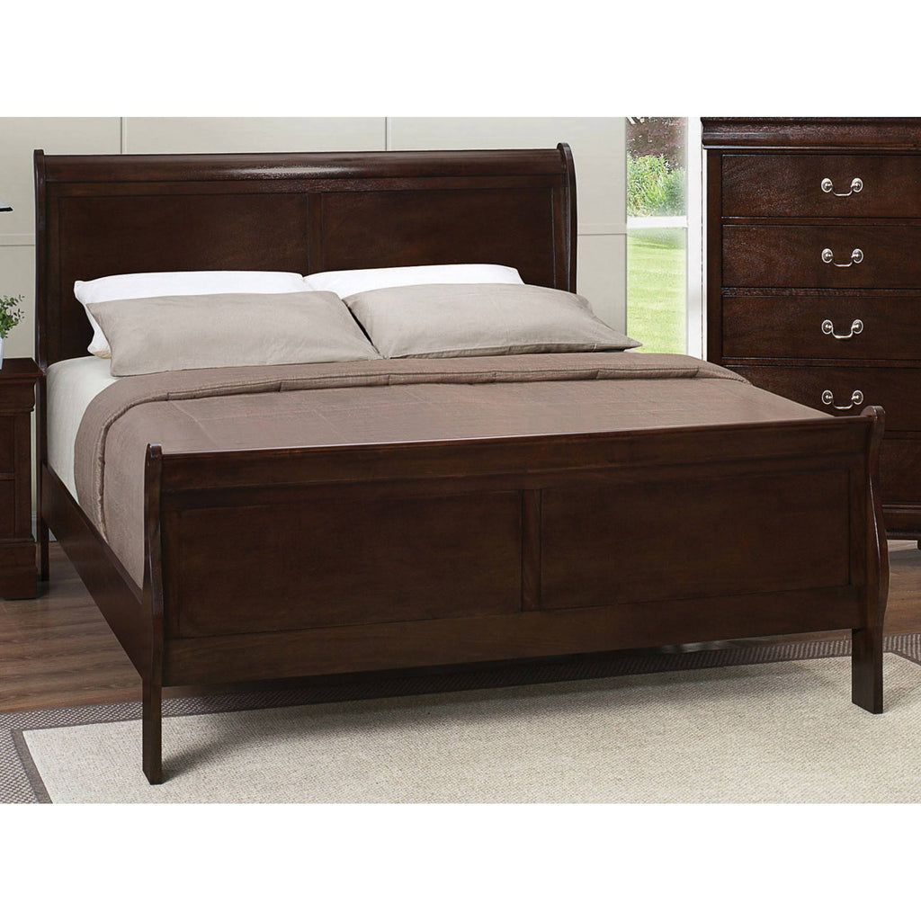 Twin Sleigh Bed Cappuccino R436