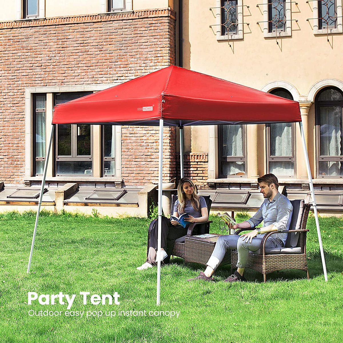 Red 8 x 8 Feet Pop Up Canopy Tent C17348