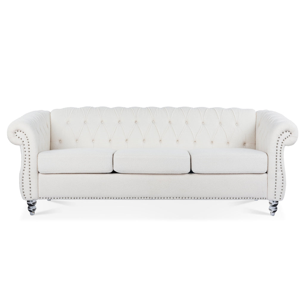 Rolled Arm Chesterfield 3 Seater Sofa Q189820