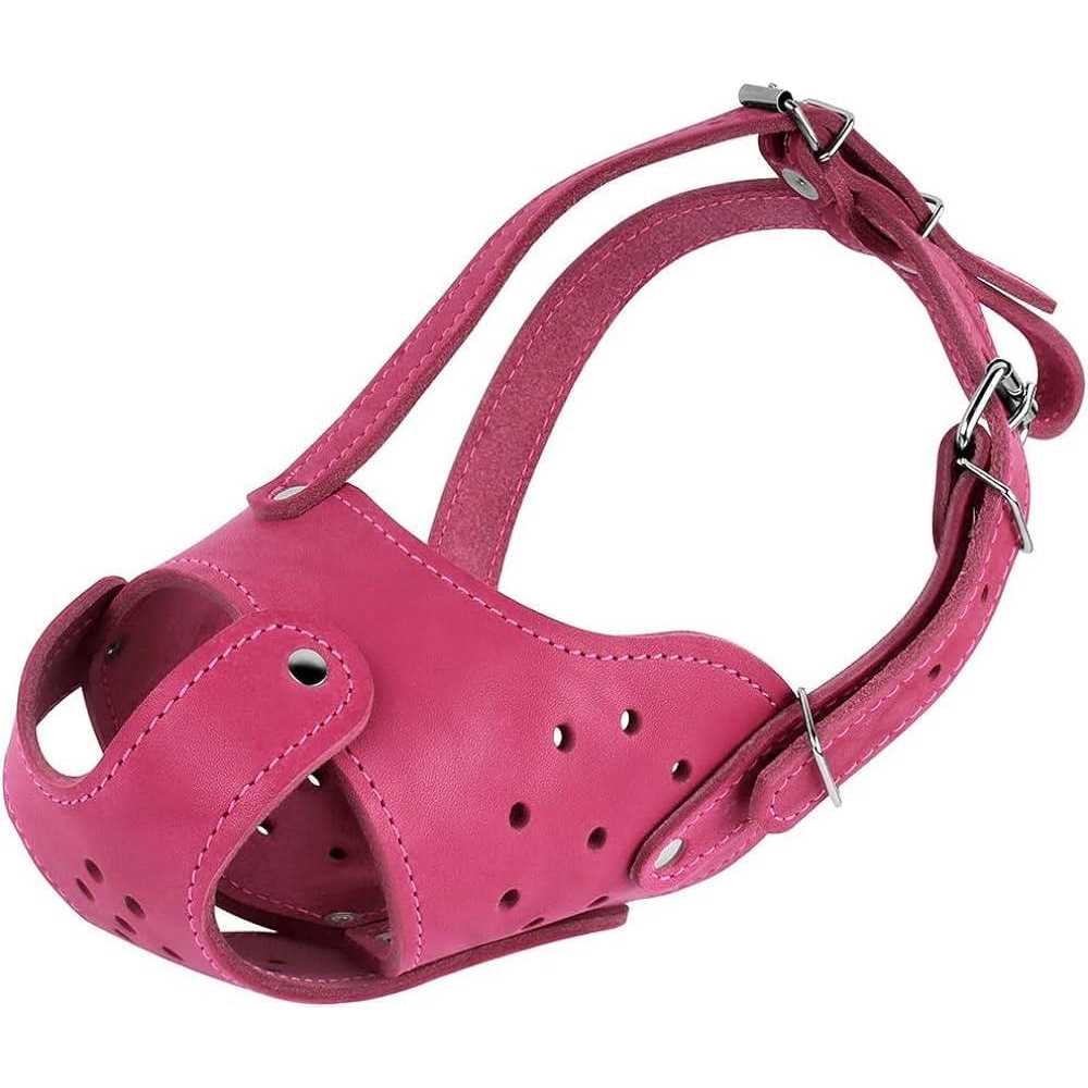 Dog Muzzle Basket Genuine Leather U54038