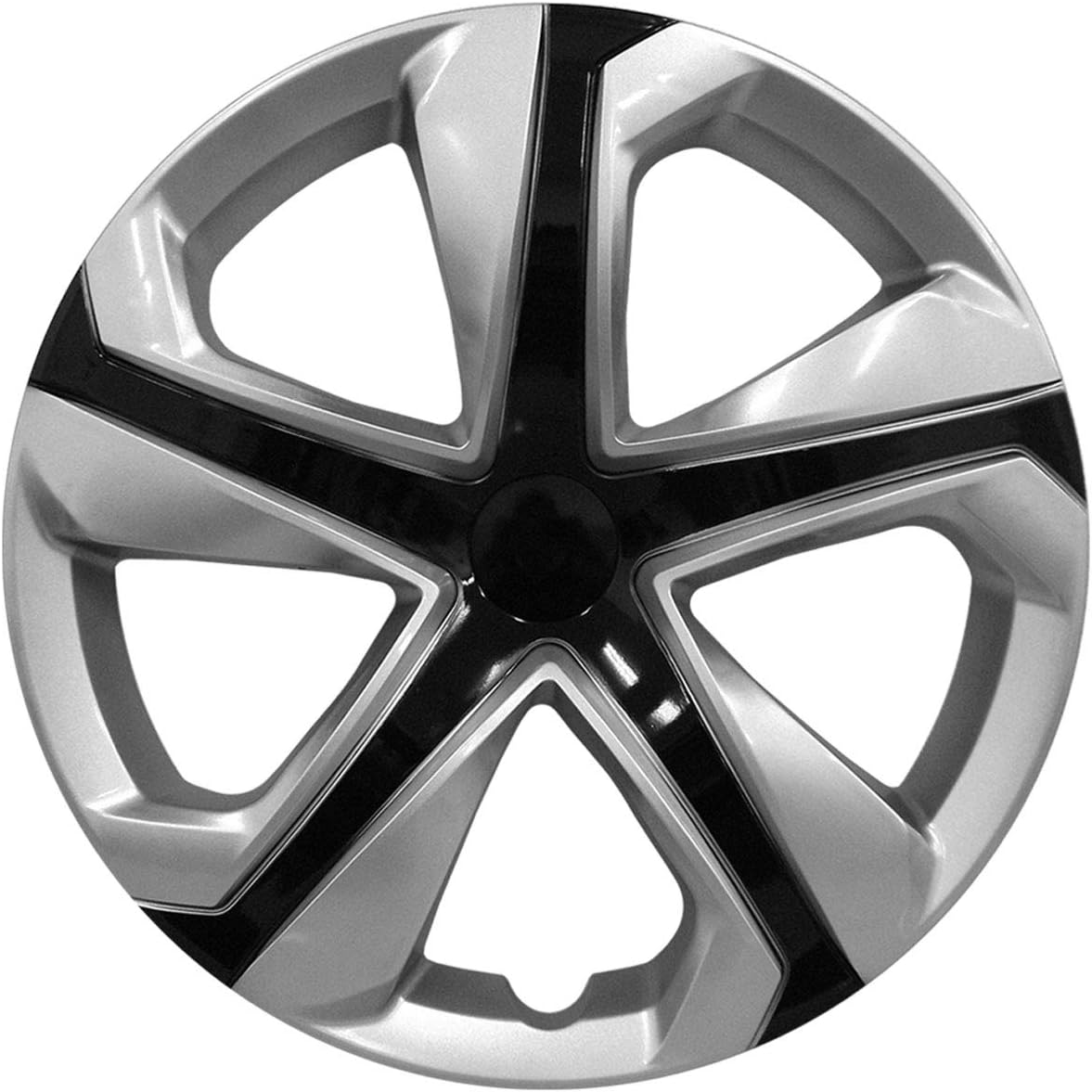 15 Silver/Black Hubcaps Wheel Covers Set of 4 M37015