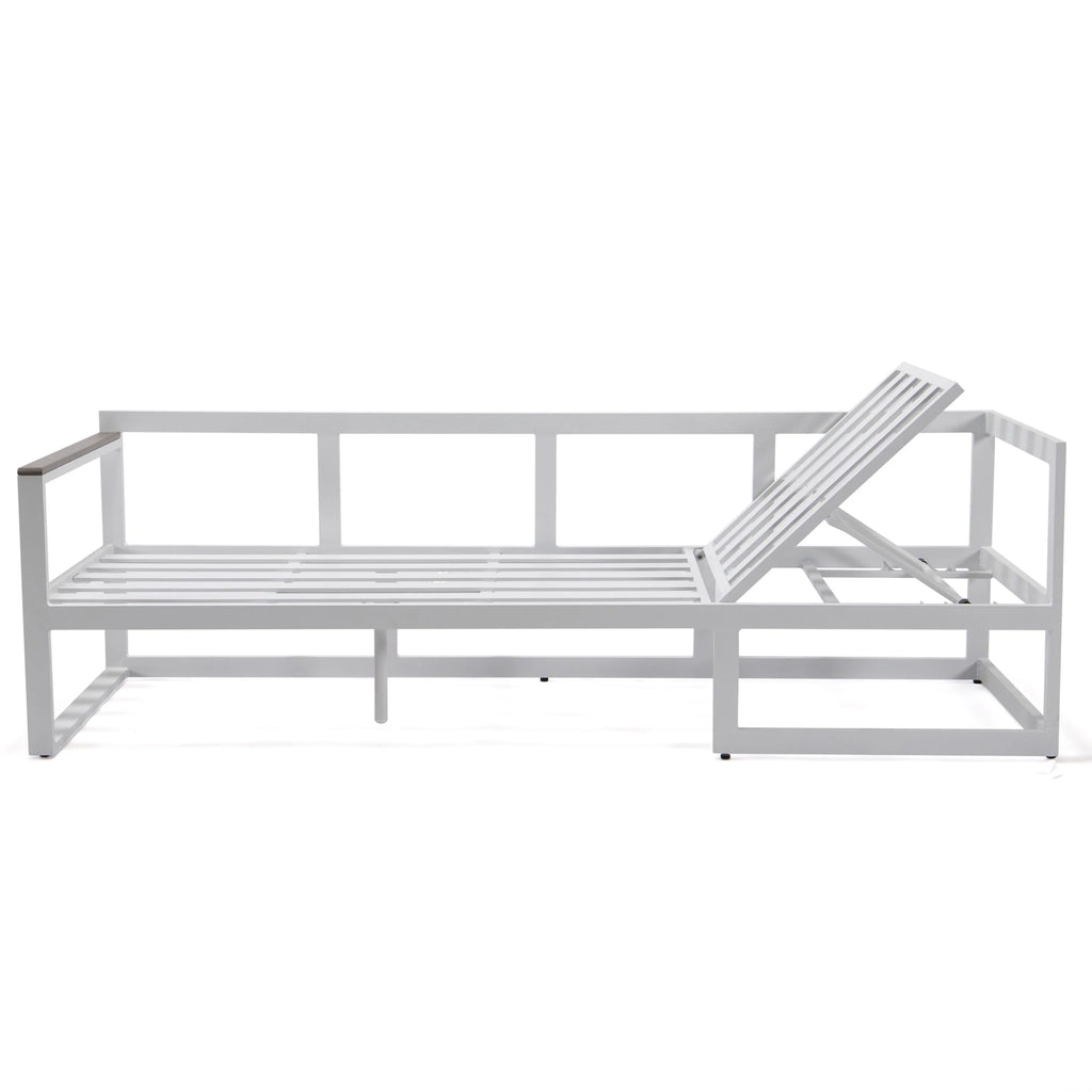 White Sectional With Adjustable Headrest & Coffee Table With Cushions C87614