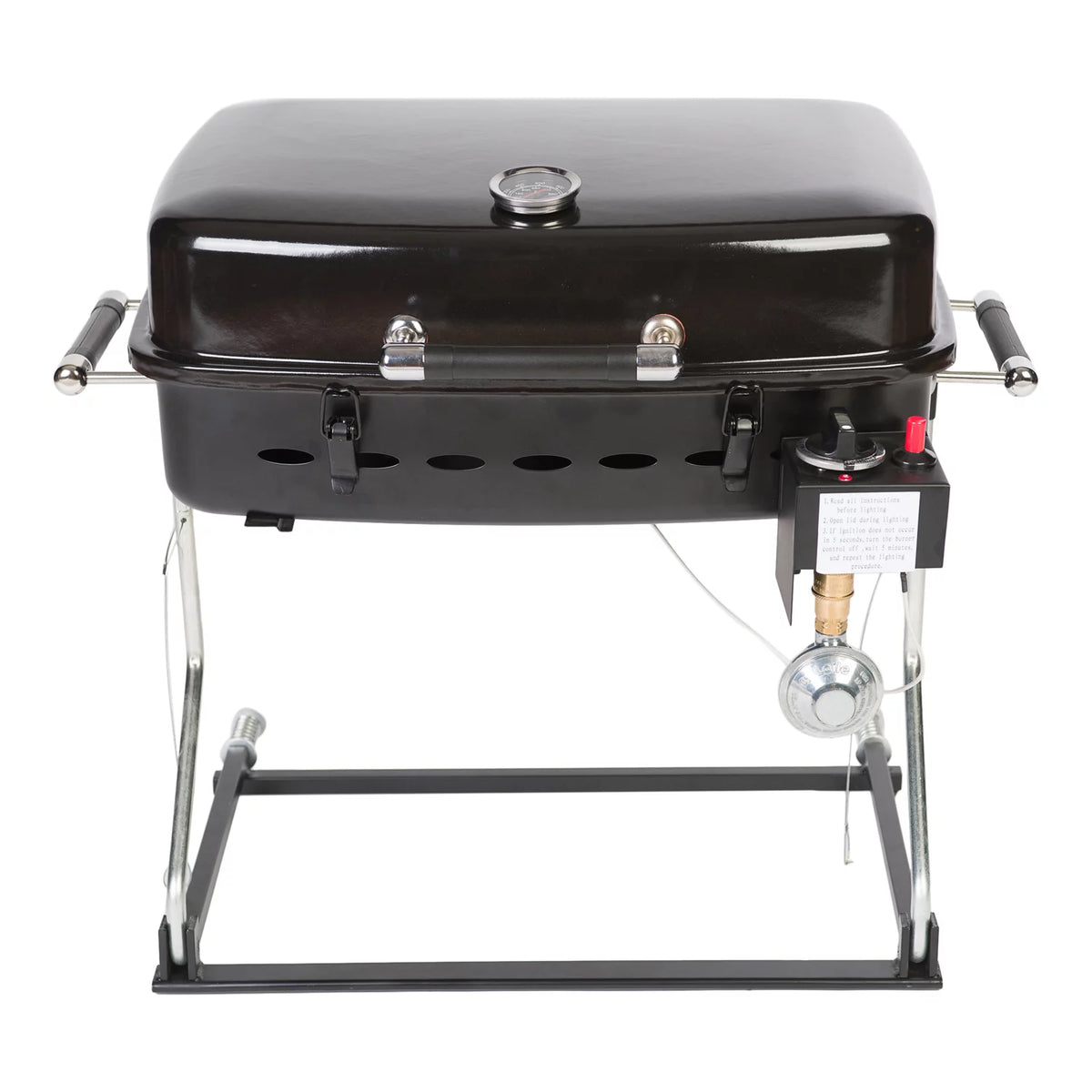 Black Barbecue Grille with Disposable Bottle Adapter Y54471