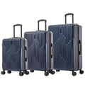 3-Piece Hardside Luggage Set with Spinner Wheels, 20"/24"/28", Navy Blue A6620
