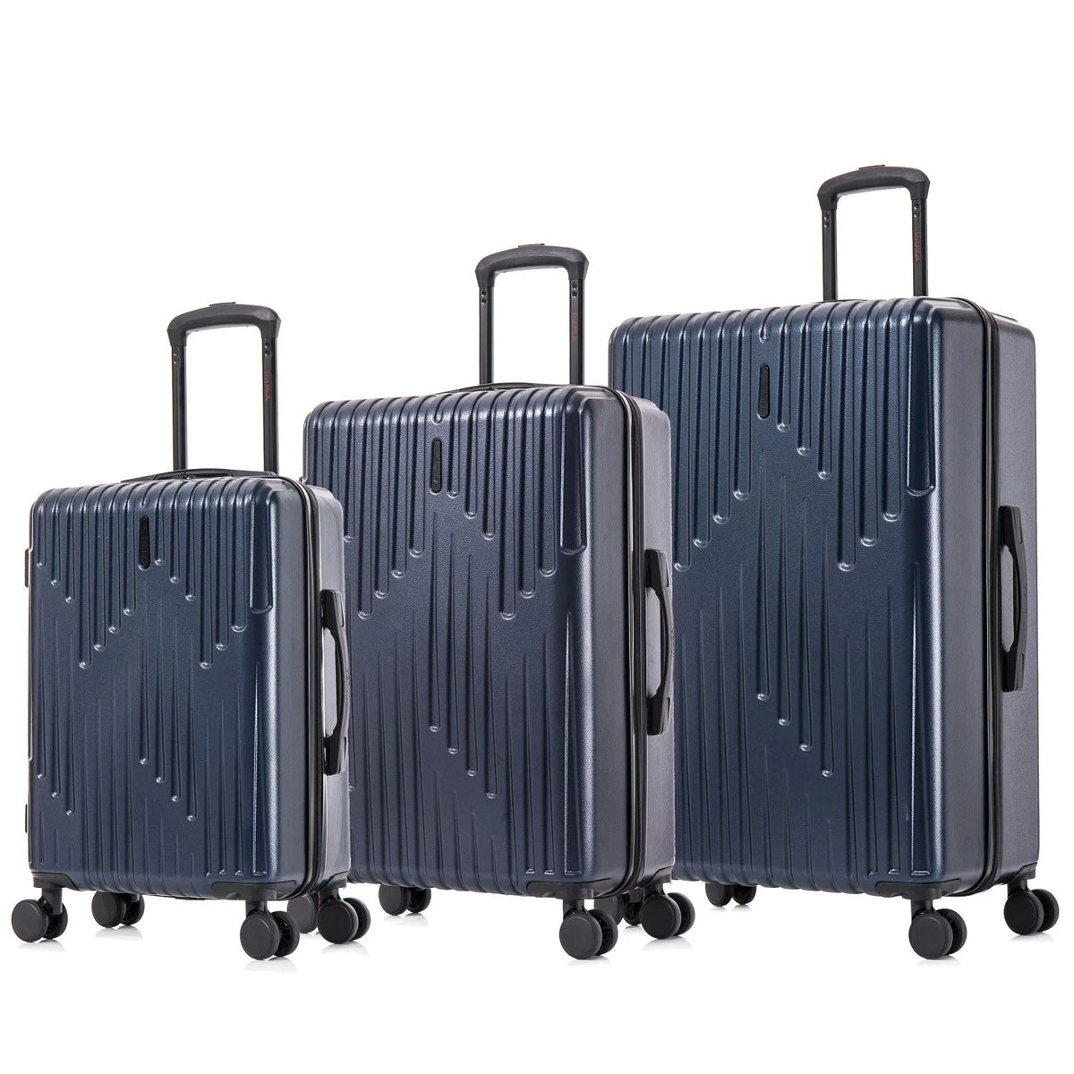 3-Piece Hardside Luggage Set with Spinner Wheels, 20"/24"/28", Navy Blue A6620