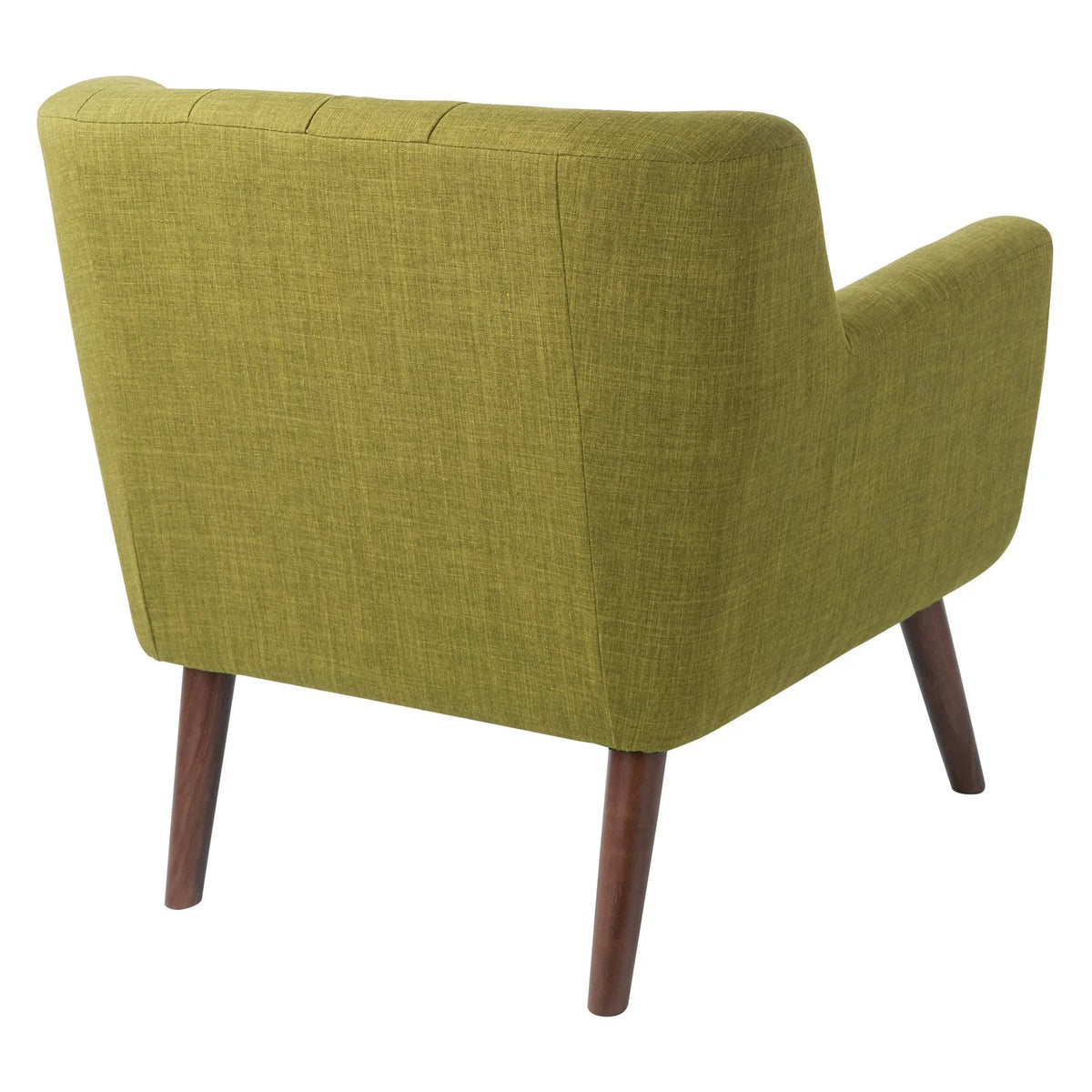 Green Fabric Chair with Coffee Legs F3590