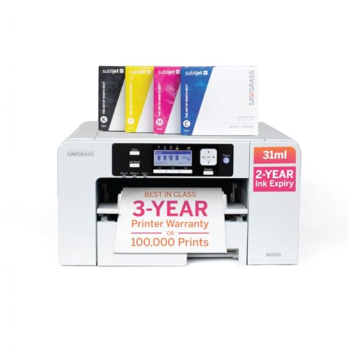 Sublimation Printer Bundle with 31mL Inks & Paper F73400