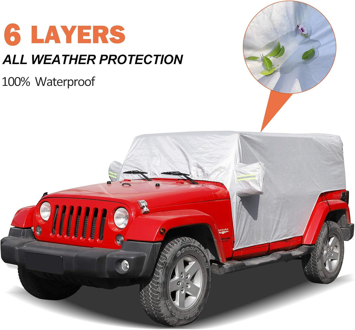 Car Rain Sunshade Cover for Jeep Wrangler JK JL 4 Door F838