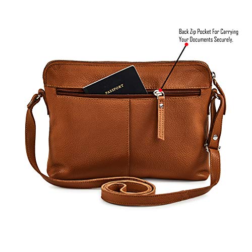Small Soft Pebbled Real Leather Crossbody Shoulder Bag A697153