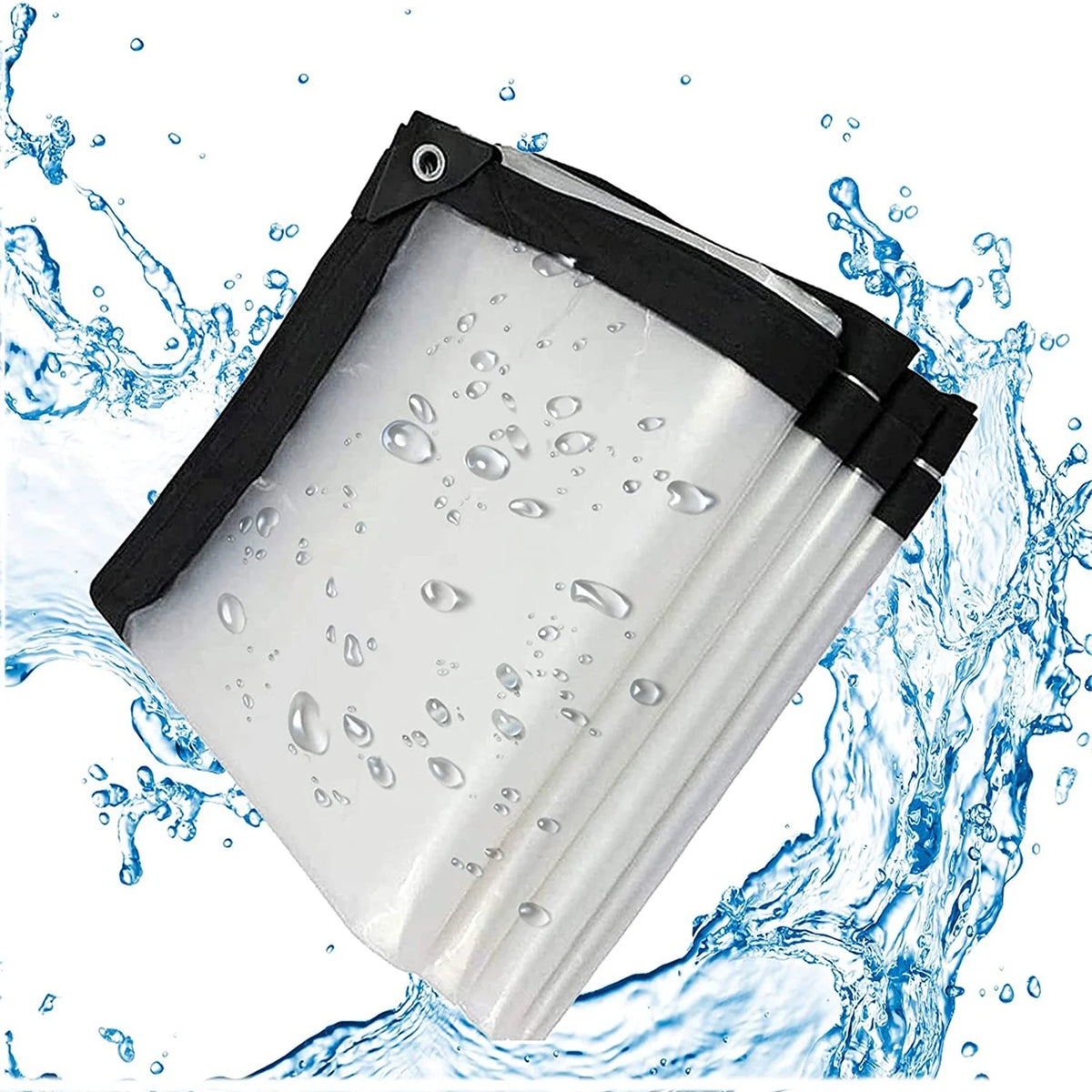 7x7 Ft Heavy Duty Waterproof PVC Transparent Tarpaulin E824