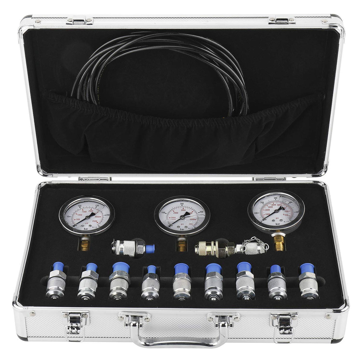 Hydraulic Pressure Test Kit with 11 Couplings 25/40/60 Mpa S9453