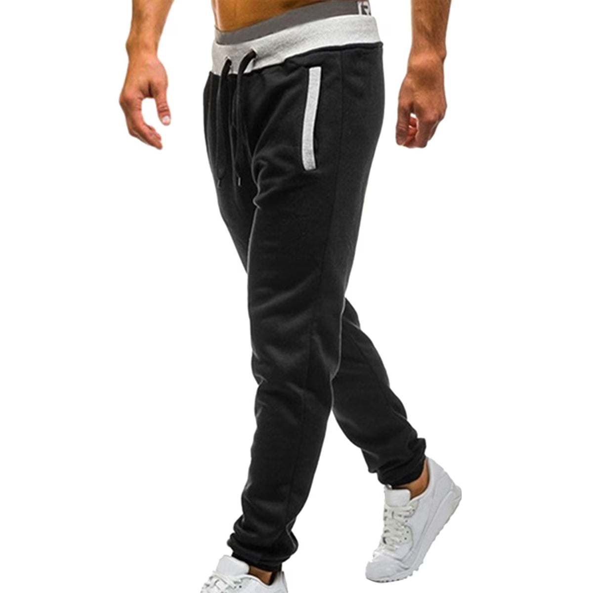 Men's Casual Jogging Pants, Polyester Sweatpants with Pockets W376980