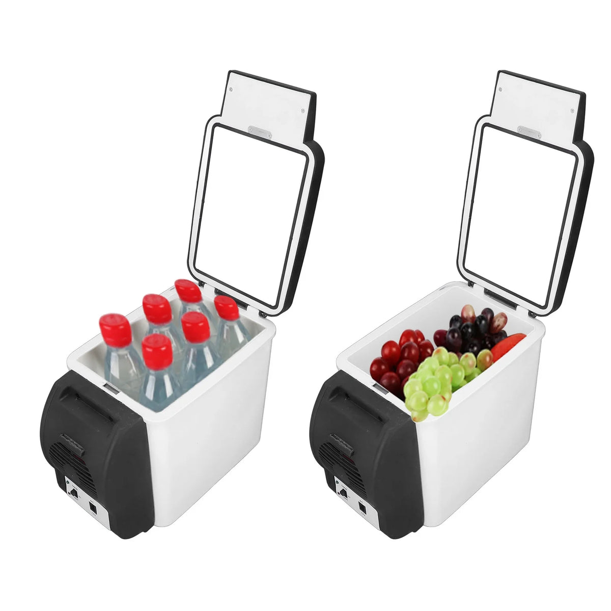6L Portable Mini Fridge Black White L64609