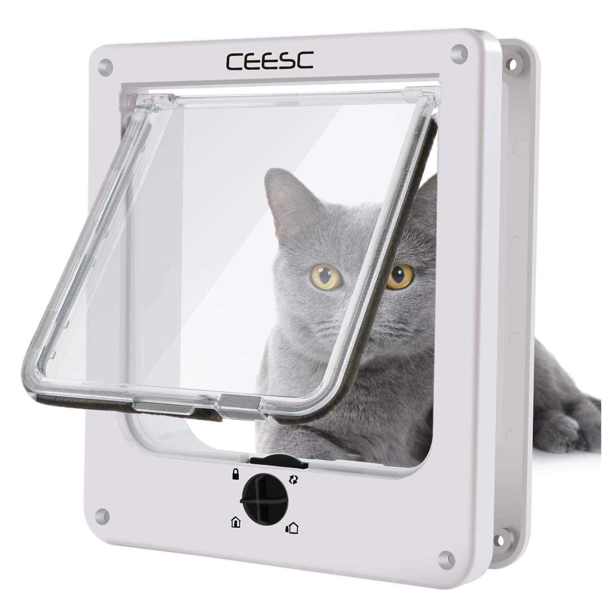 Cat Magnetic Pet Door 4 Way Lock I274