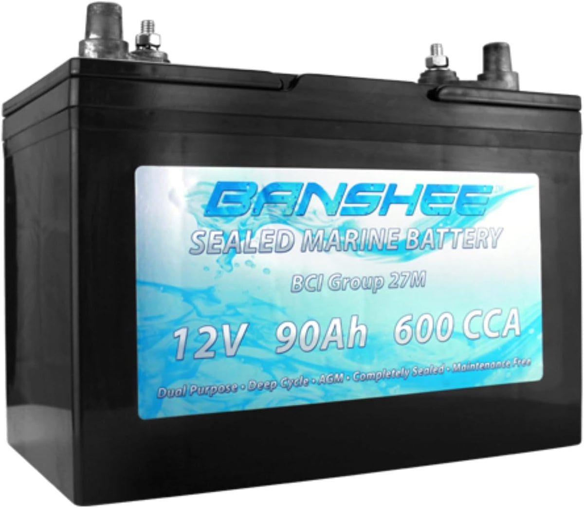 Sealed AGM Deep Cycle Marine Trolling Motor Battery Group 27 B511931
