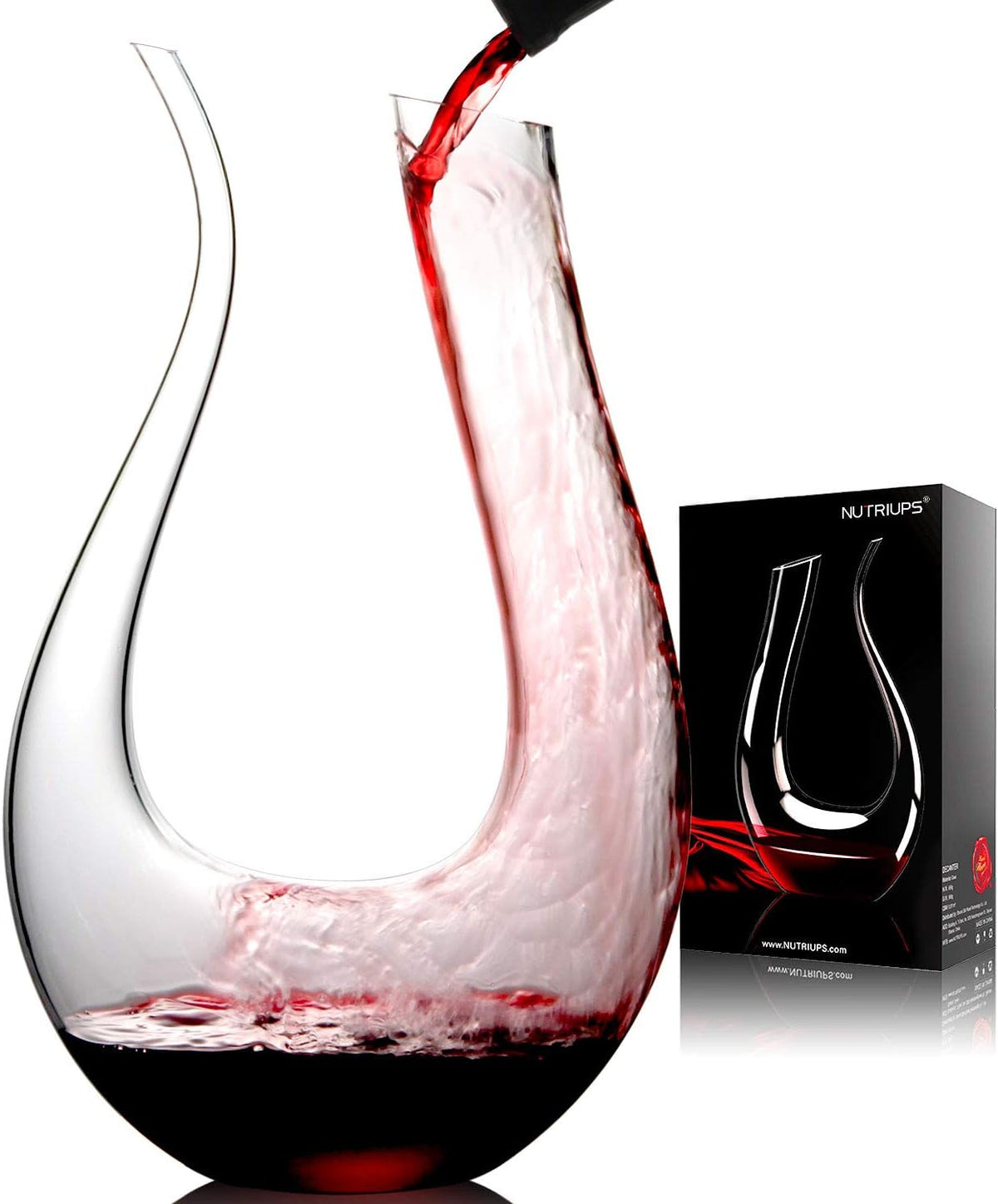 Wine Decanter with Stopper, Hand Blown, Pack of 2 Y258
