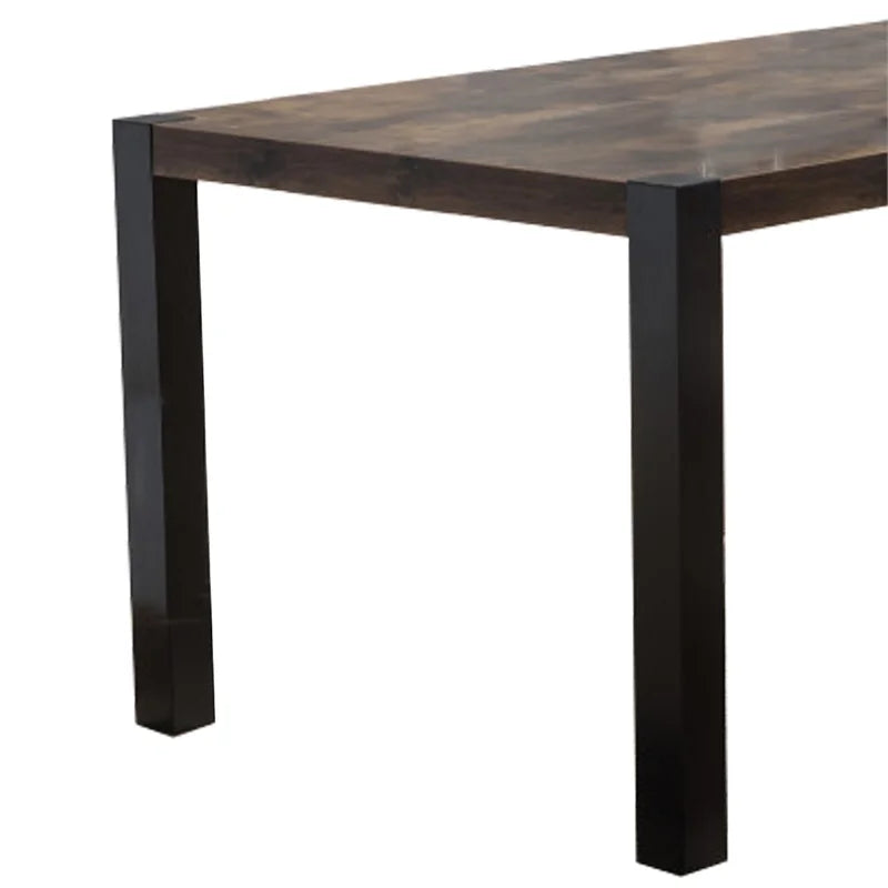 60 Inch Two Tone Dining Table with Block Legs N3638