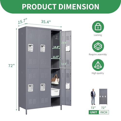 9 Door Steel Storage Locker (Black) I341