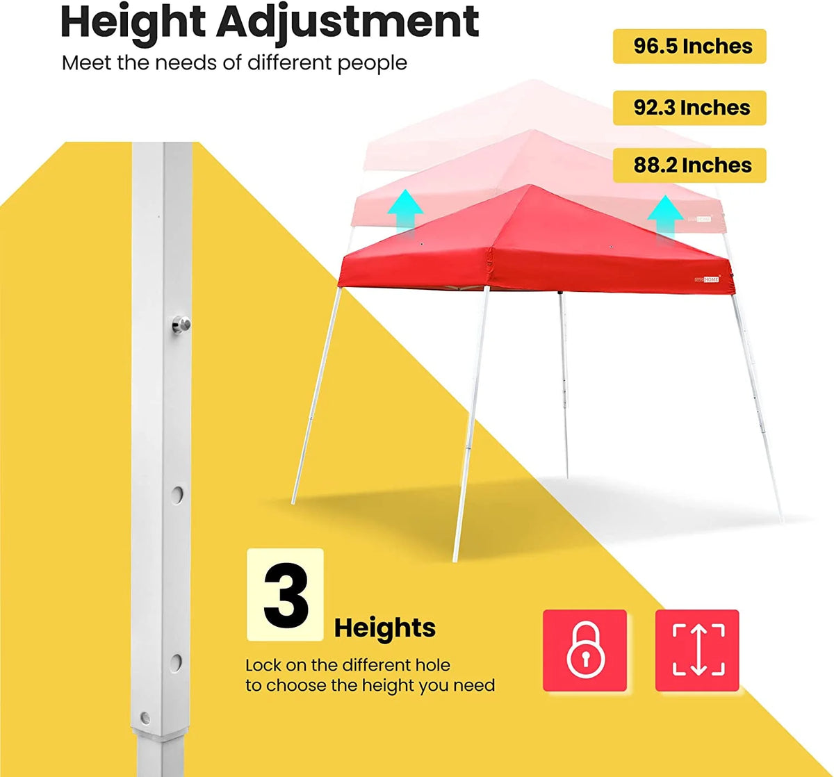 Red 8 x 8 Feet Pop Up Canopy Tent C17348