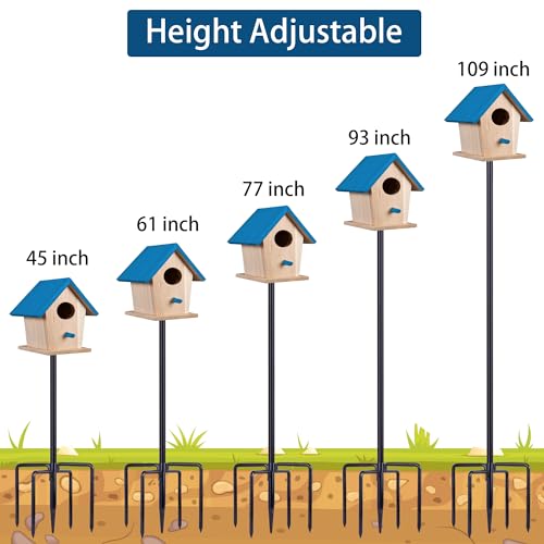 Heavy Duty Bird Feeder Pole with 5-Prong Base Z3012