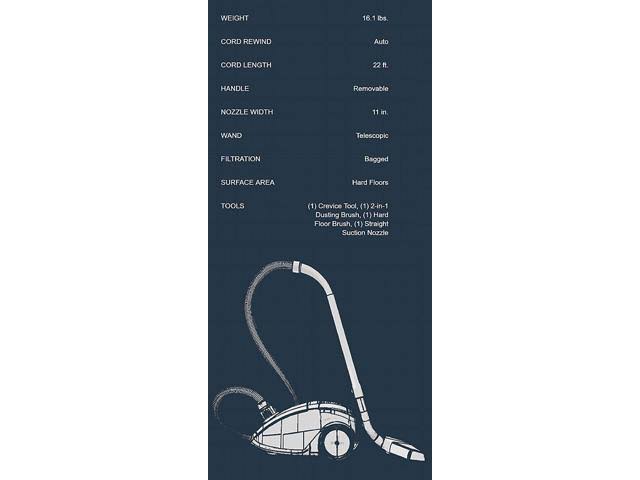 Bagged Canister Vacuum Cleaner P864392