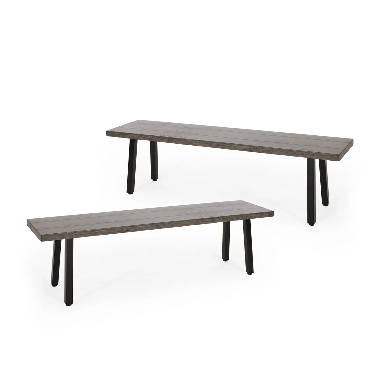 Aluminum and Steel Outdoor Dining Bench R64179