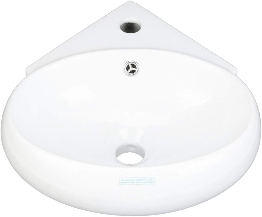 White Wall-Mount Vessel Sink R54963