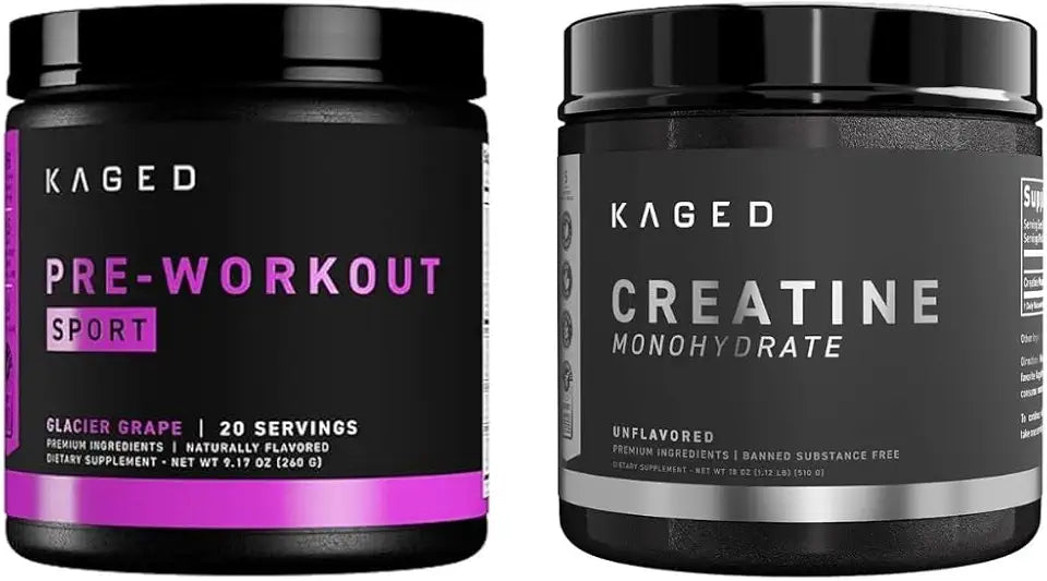 Pre Workout Powder Glacier Grape Creatine Monohydrate 20 Servings V655