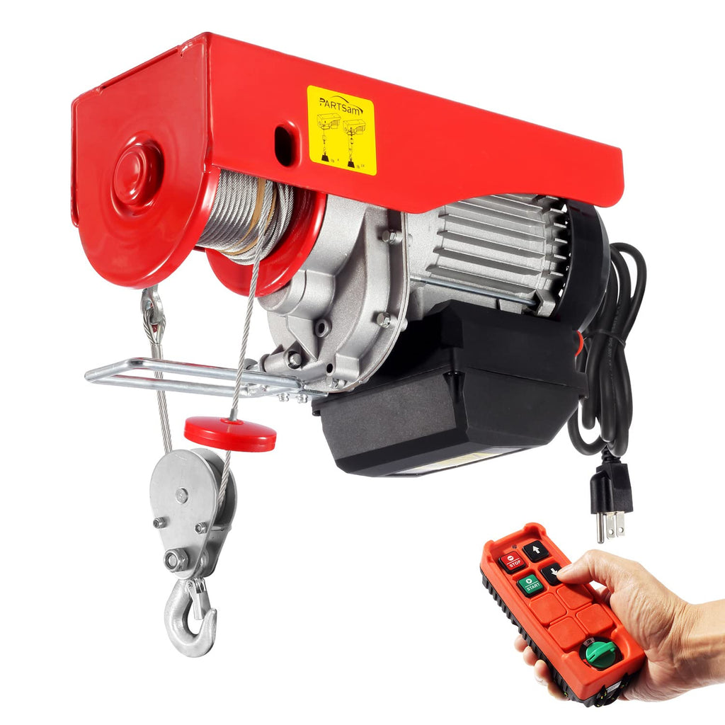 1100lbs Automatic Lift Electric Cable Hoist with Wireless Remote Control J7221