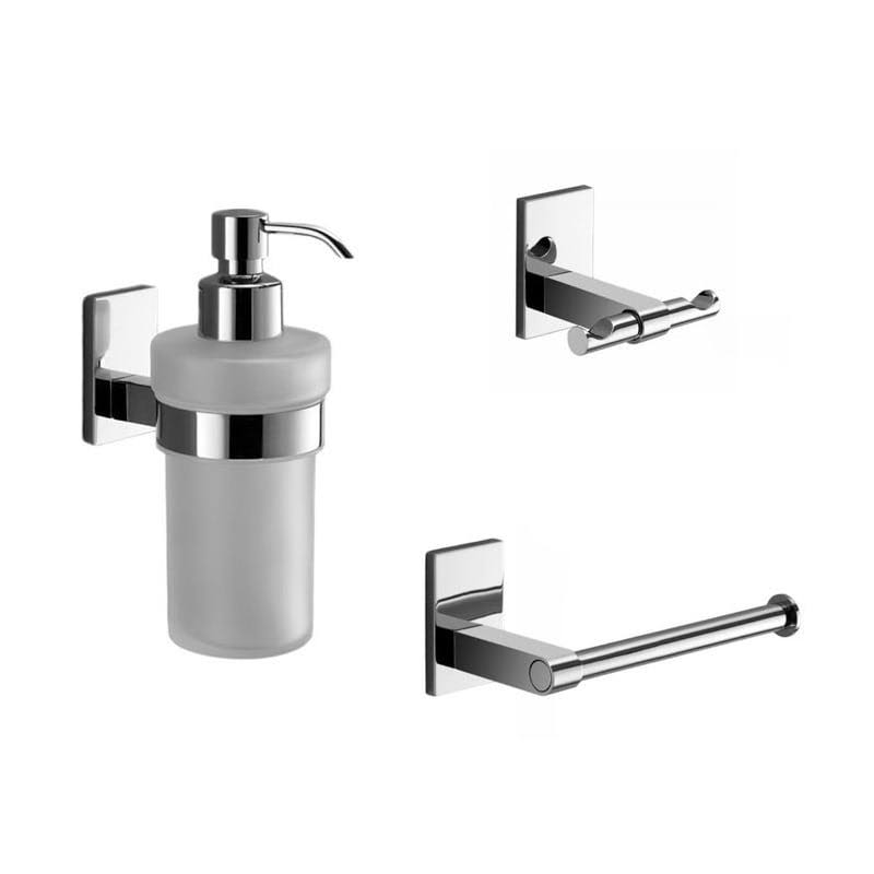 Chrome Bathroom Accessory Set X360