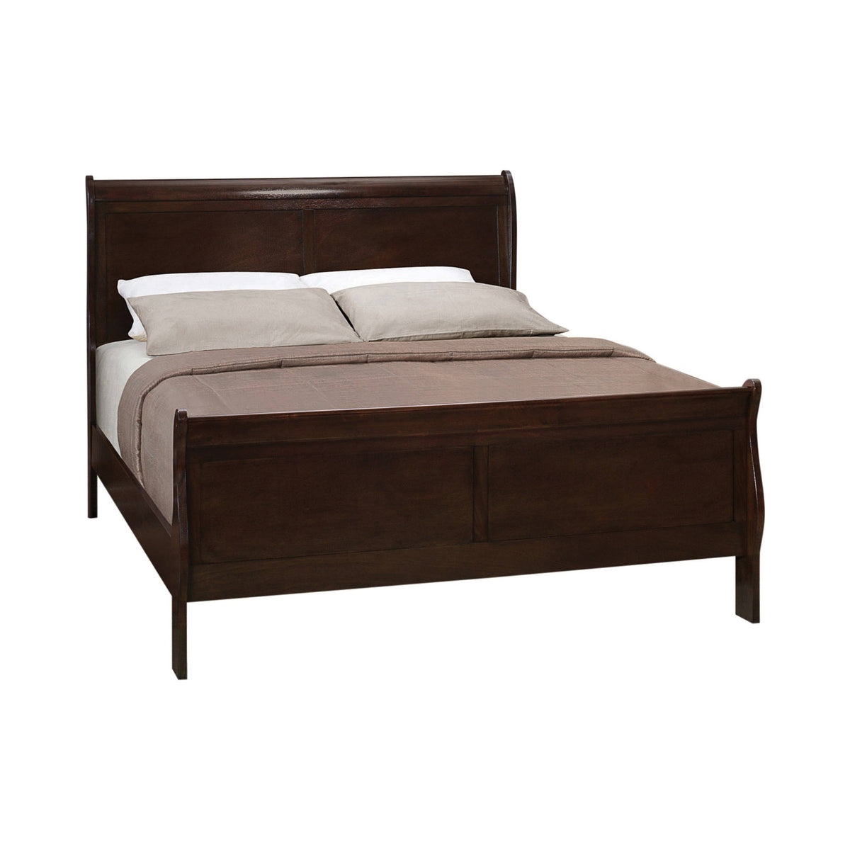 Twin Sleigh Bed Cappuccino R436