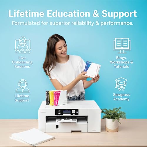Sublimation Printer Bundle with 31mL Inks & Paper F73400