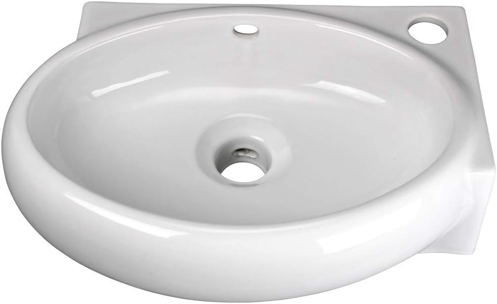 White Wall-Mount Vessel Sink R54963