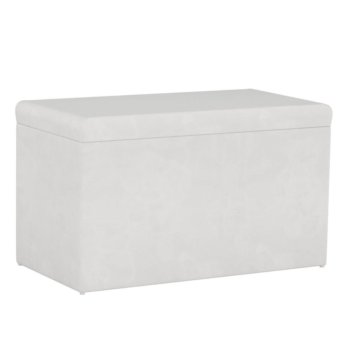 White Velvet Storage Bench D275