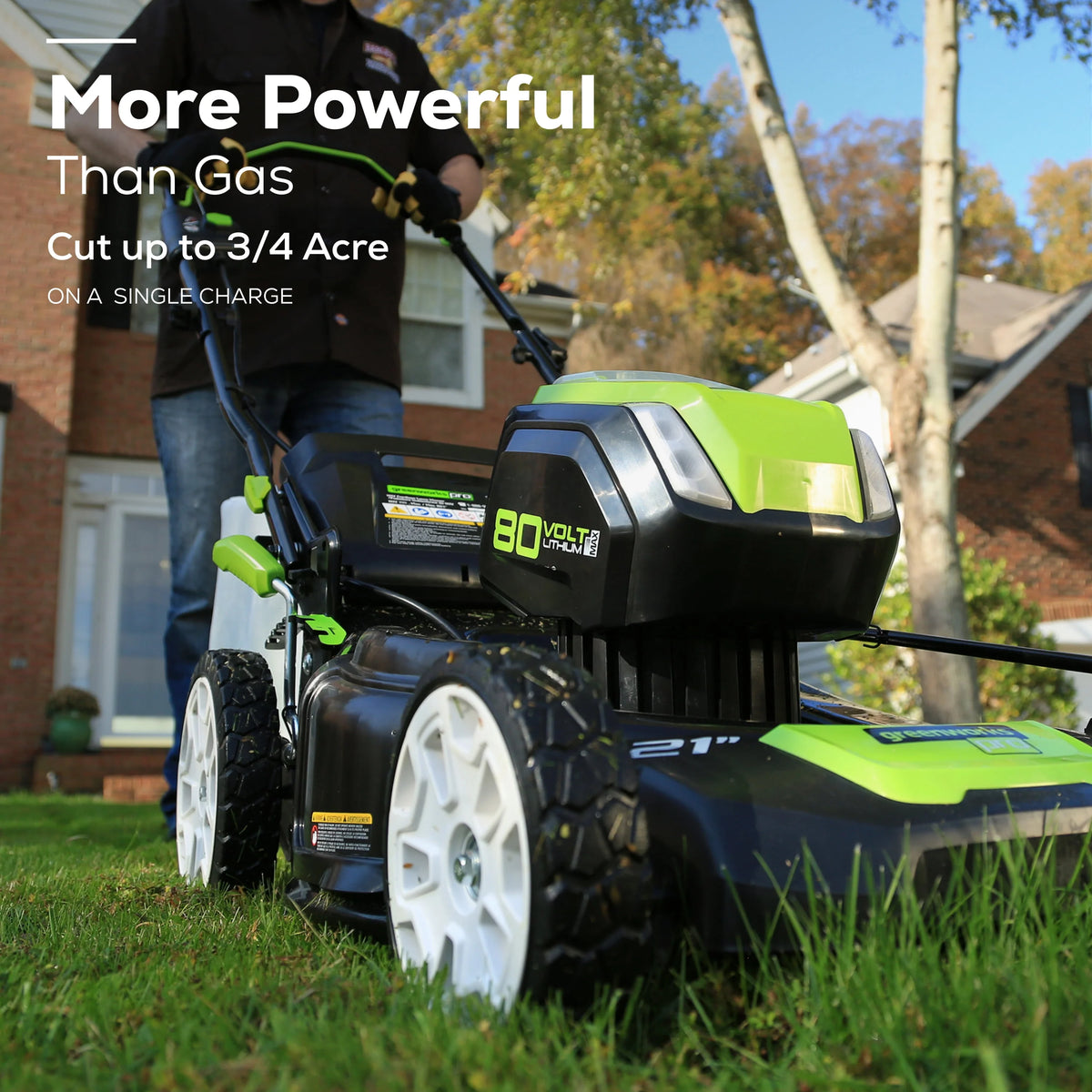80V 21 Self Propelled Mower 5Ah Battery & Charger Y86121