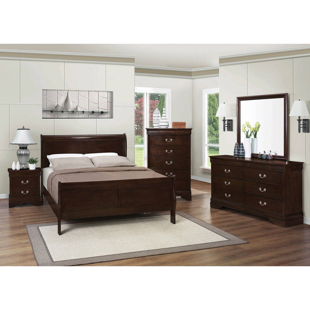 Twin Sleigh Bed Cappuccino R436