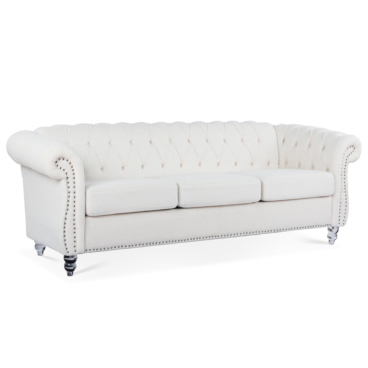 Rolled Arm Chesterfield 3 Seater Sofa Q189820