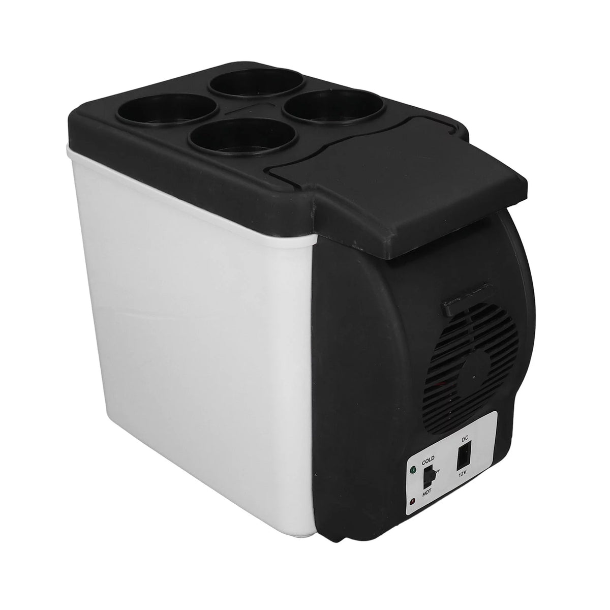 6L Portable Mini Fridge Black White L64609