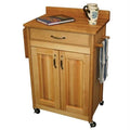 Brown Butcher Block Kitchen Cart P55123