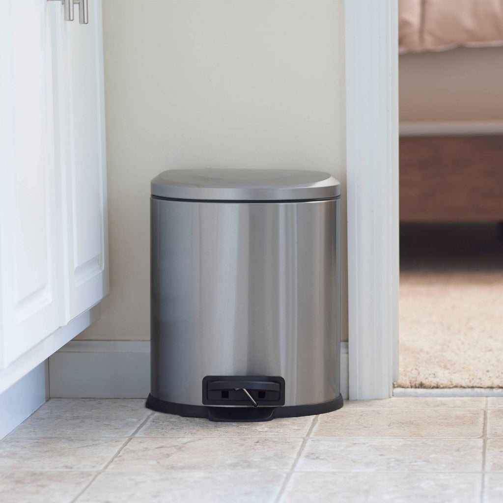 6L Stainless Steel Step Trash Can R215754