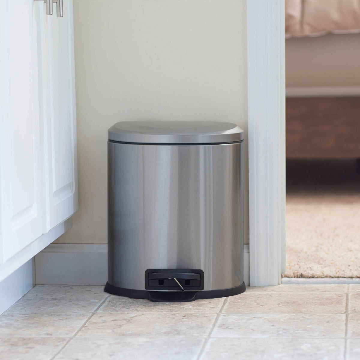 6L Stainless Steel Step Trash Can R215754