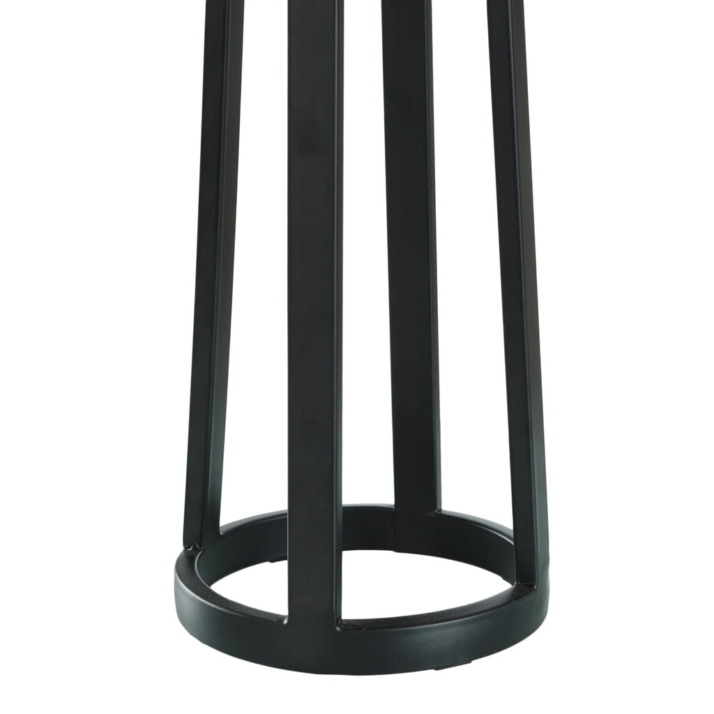Matte Black Table Lamp with Drum Shade R692