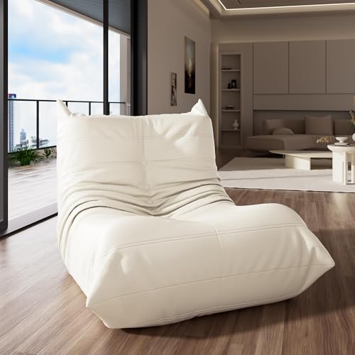 Pink Faux Leather Memory Foam Bean Bag Chair P871788