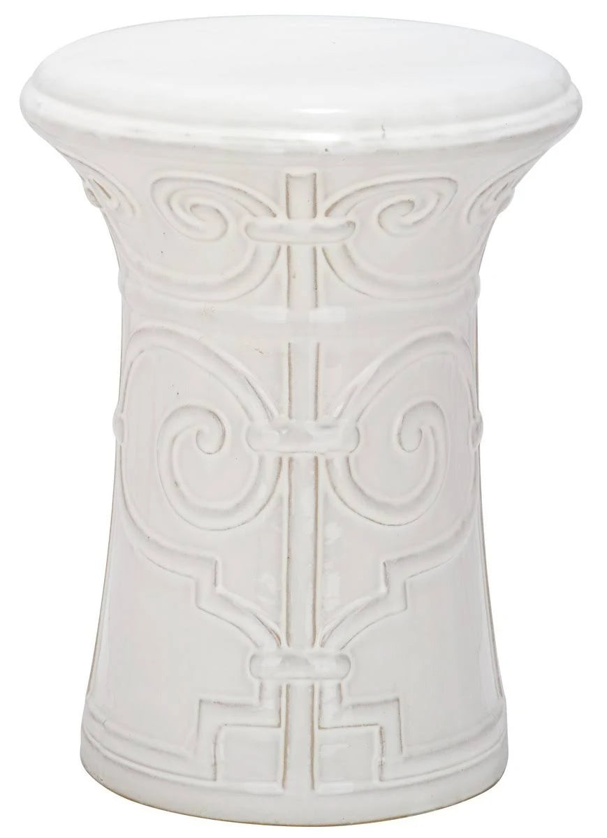 White Garden Stool N219173