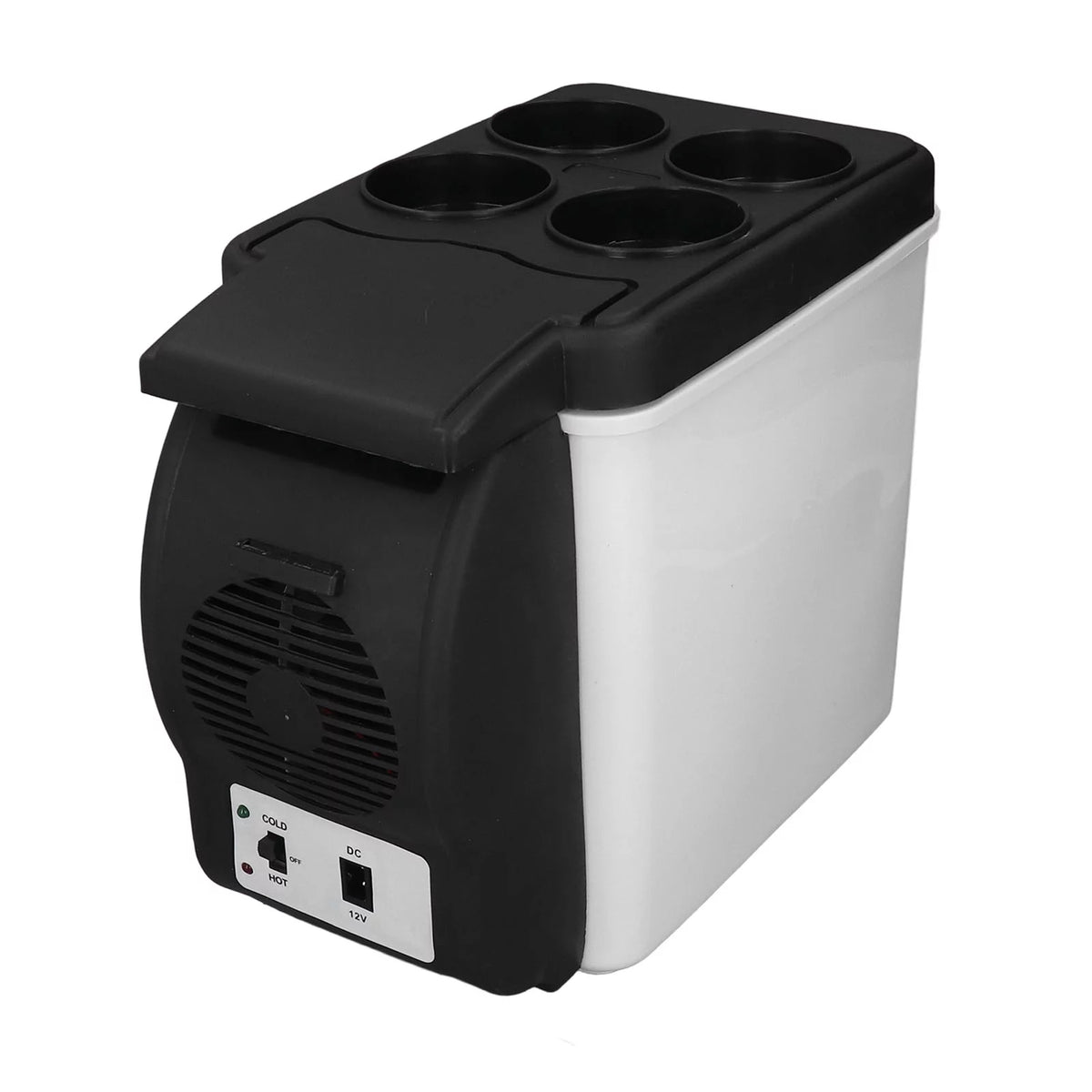 6L Portable Mini Fridge Black White L64609