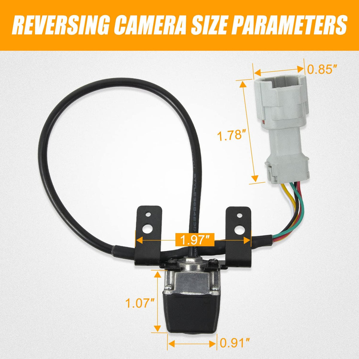Rear View Backup Camera with Link Cable and Plug T841113