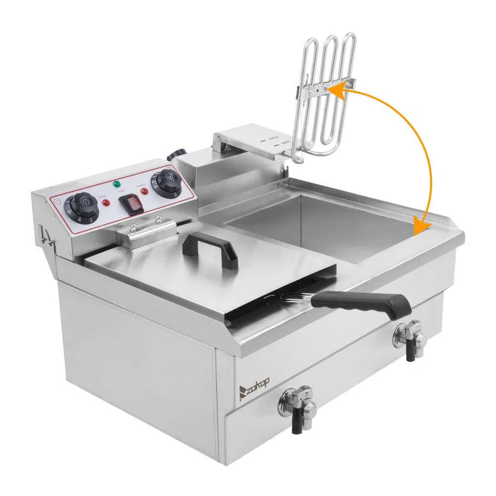 24.9QT Dual Stainless Steel Electric Deep Fryer N71696